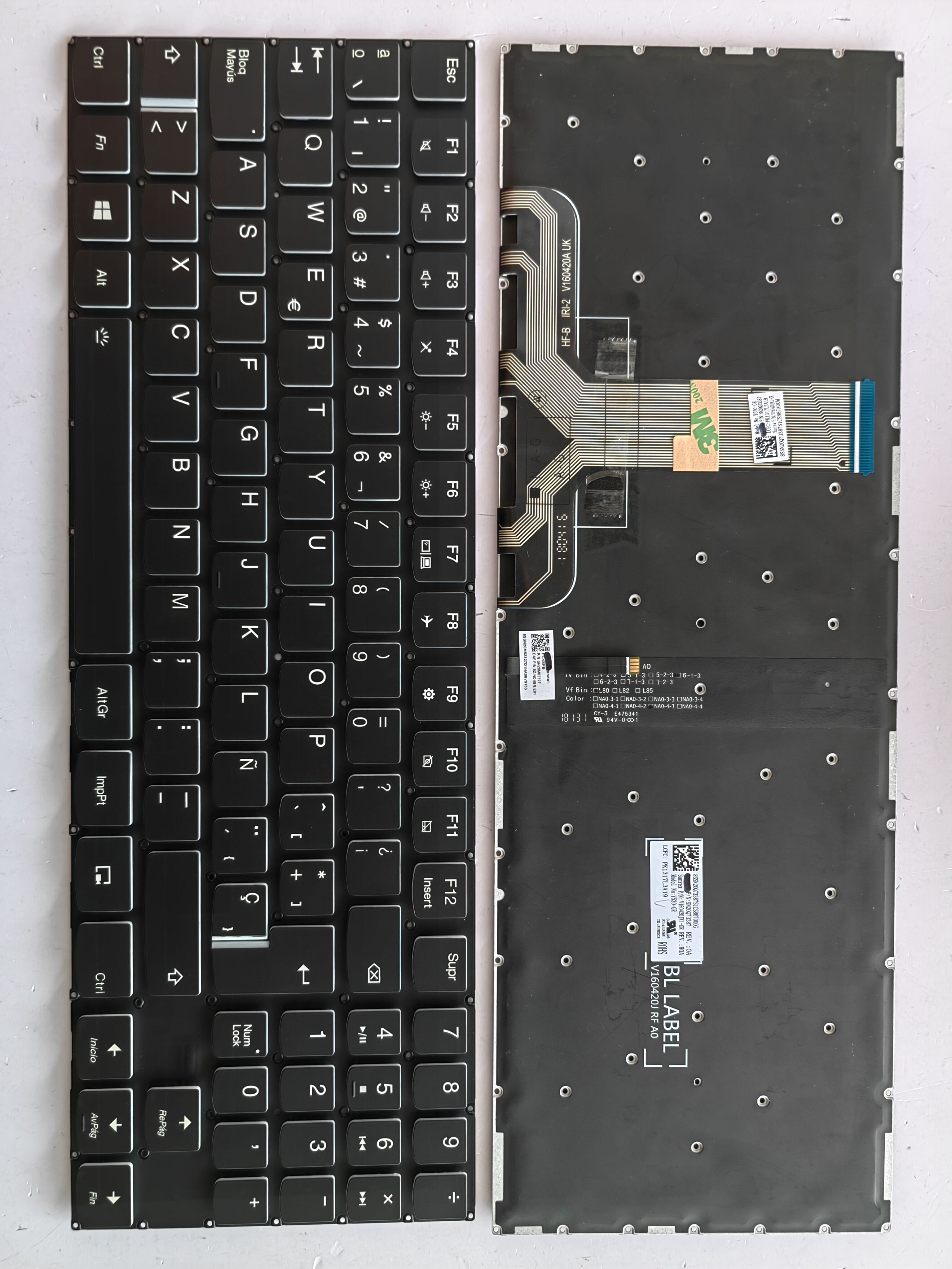 Picture of New Replacement Laptop Keyboard For LENOVO Y7000/Y530/Y7000P BLACK Backlit (OEM) SP Layout